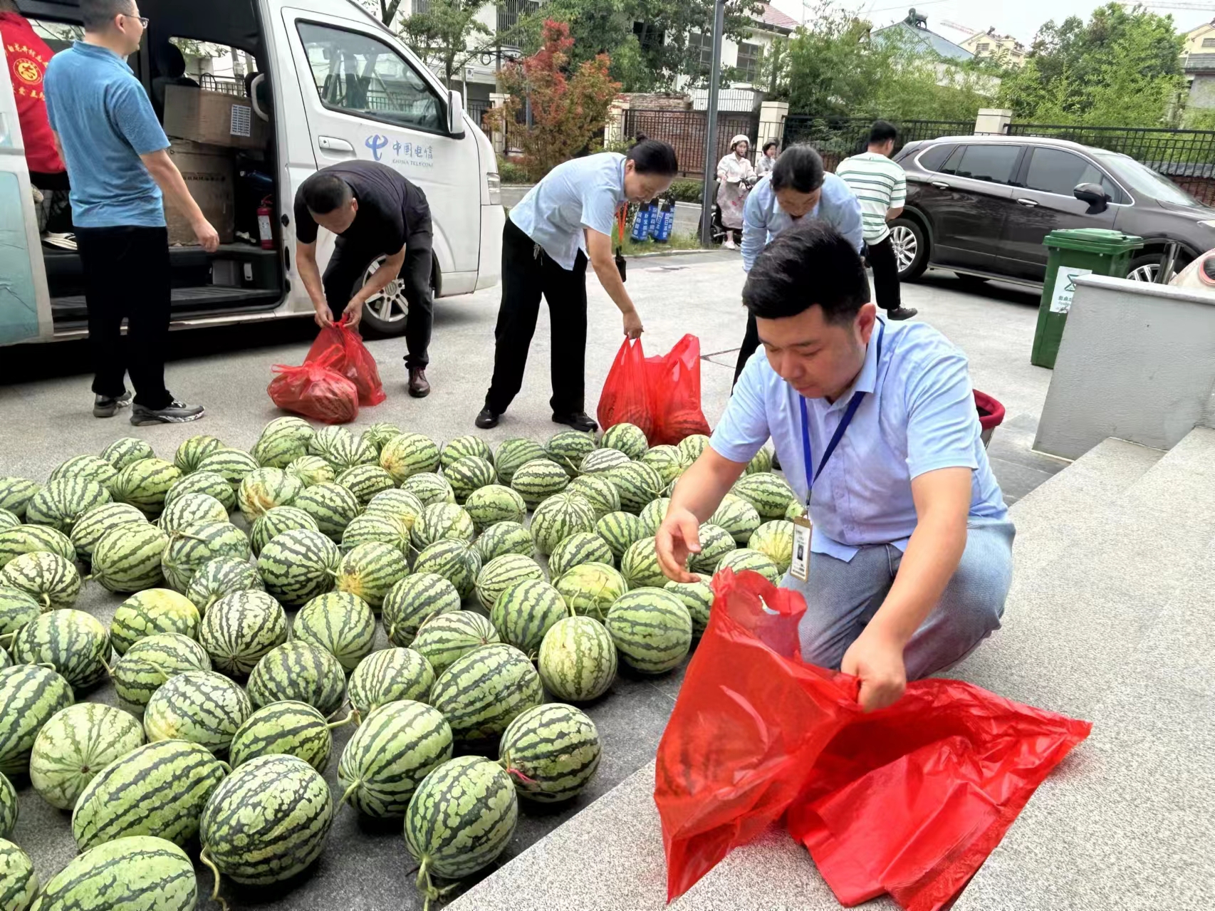 夏日绿意浓，党心连民心 —— 安徽邦和物业与中国电信叶集分公司共绘乡村振兴新画卷